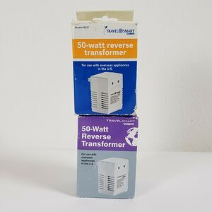 (2) Conair Travel Smart 50-Watt Reverse Transformer White OPEN BOX